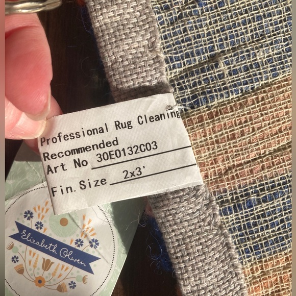 NWT colorful curves 2 feet 11 inches by 2 feet hook and weave - Picture 9 of 10